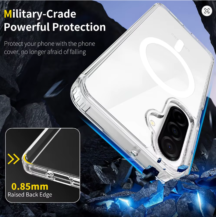 Samsung Galaxy A16, A26, A36, A56, A17 Back Cover Luxury Transparent, Clear with Wireless Charging Feature (Magsafe) Shockproof Heavy Protection Phone case