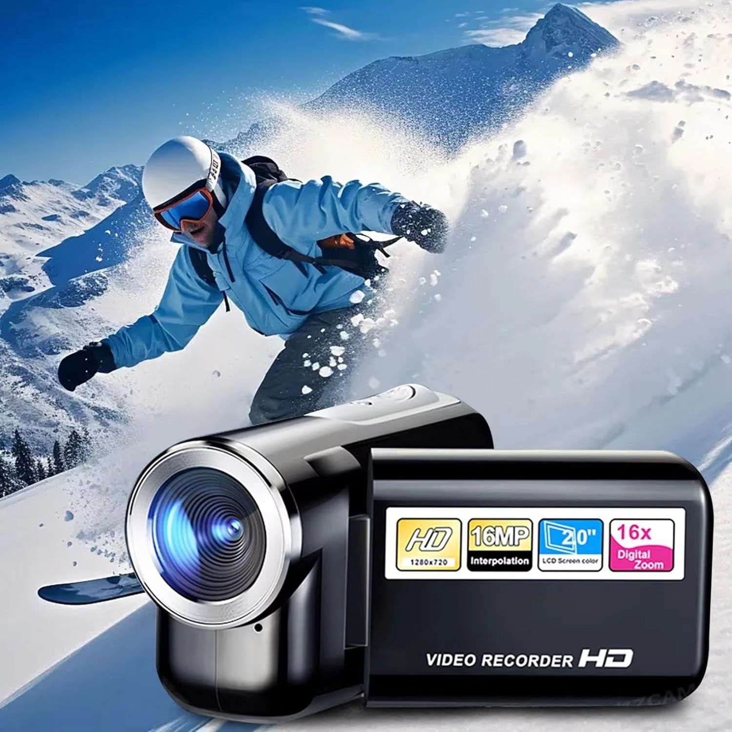 Full 1080P HD Rotation 16X High Definition Digital Camcorder Video DV Camera SD Card Hand-held DV Mini Camera Portable Digital