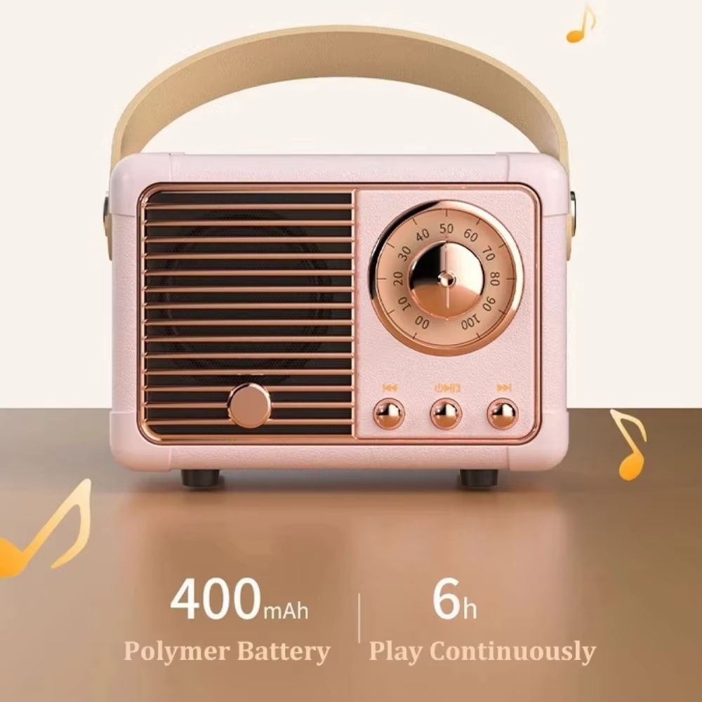 Retro Bluetooth Speaker Wireless Card Portable Subwoofer Mini Outdoor Student Small Bluetooth Speaker
