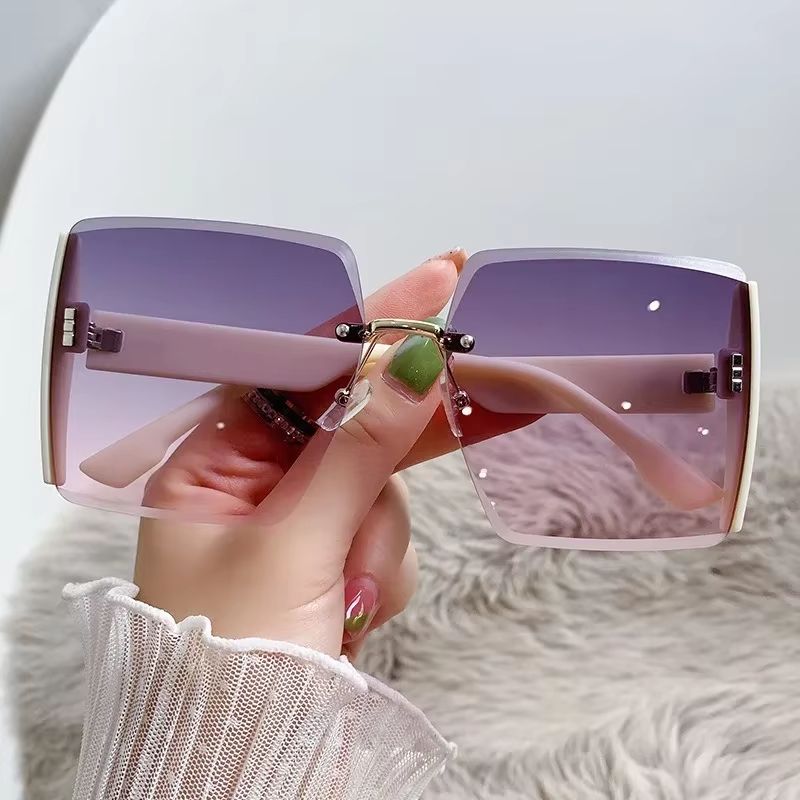New Borderless Square Sunglasses Women's Brand Designer Fashion Sun Glasses Women Outdoor Driving Eyewear UV400 Oculos De Sol