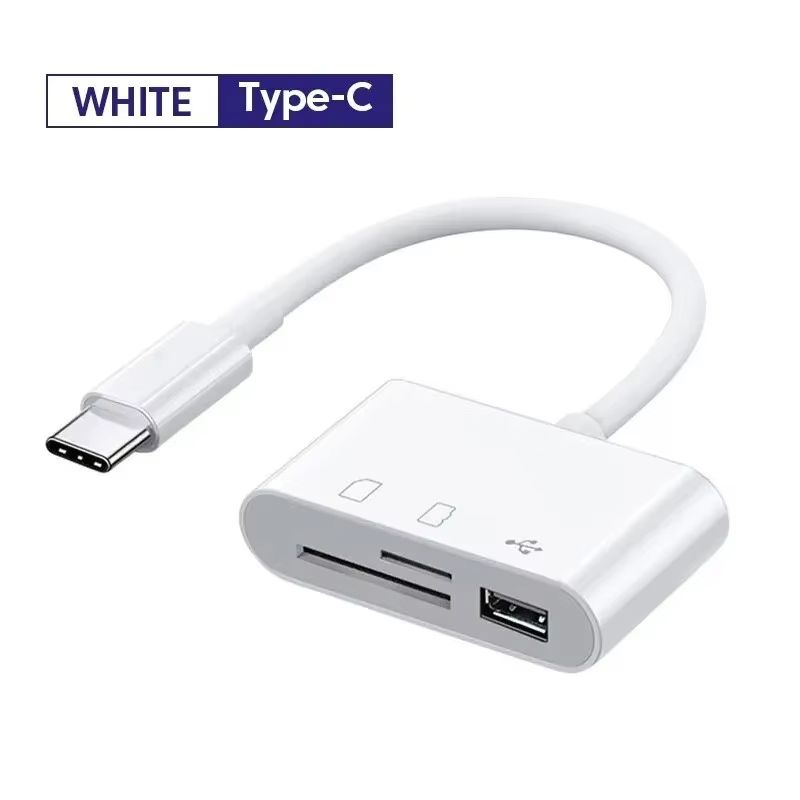Type C 3 in 1 Hubs Multi Port TF CF SD Memory Card Reader USB Hub Converter for Phone Samsung Xiaomi Macbook USB C Adapter