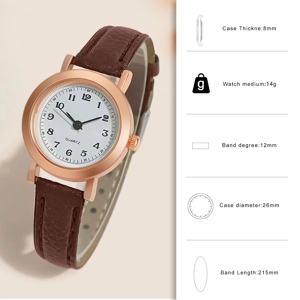 Fashion Simple Small Dial Women Watches Ladies Leather Band Women's Business Quartz Wristwatches Girls Clock