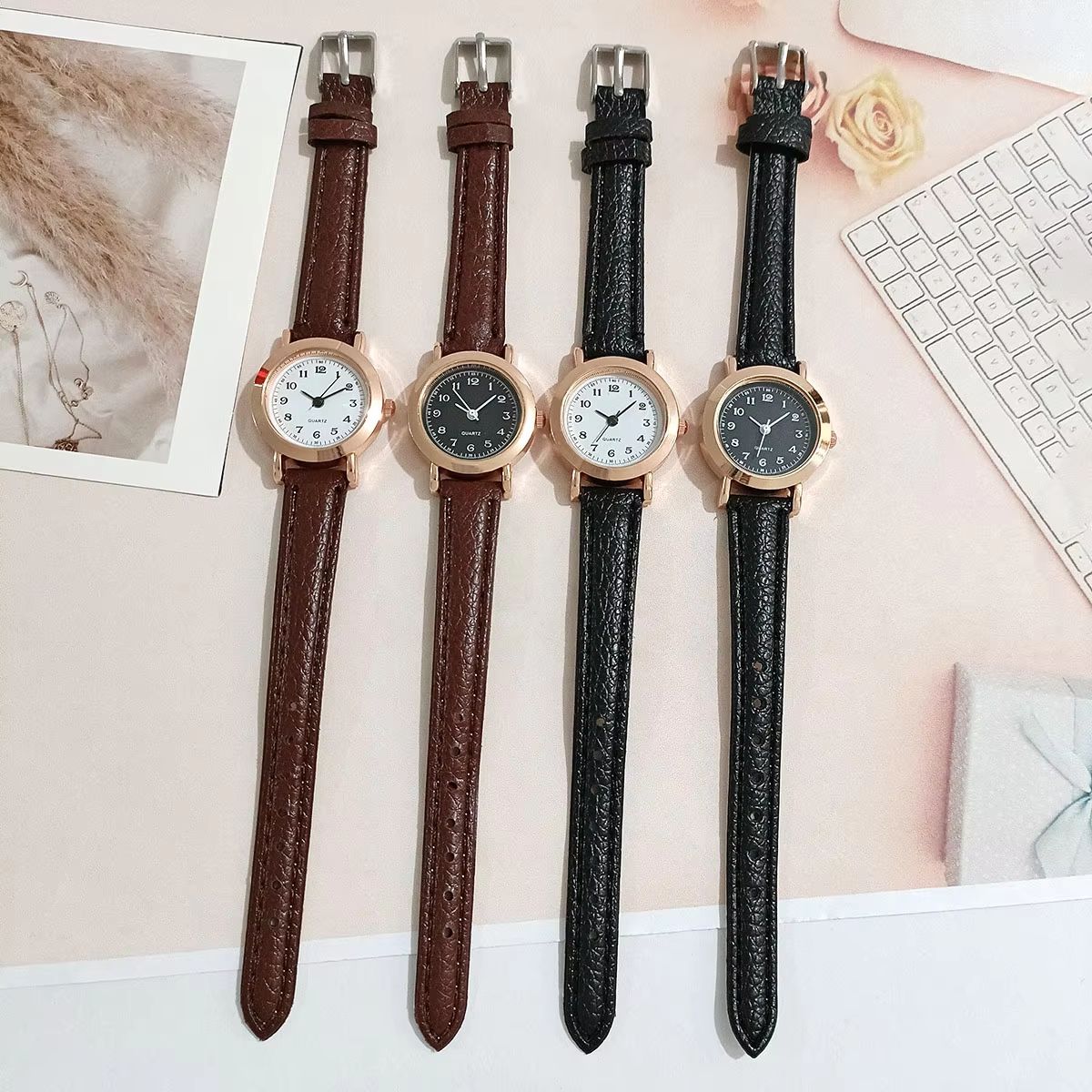 Fashion Simple Small Dial Women Watches Ladies Leather Band Women's Business Quartz Wristwatches Girls Clock