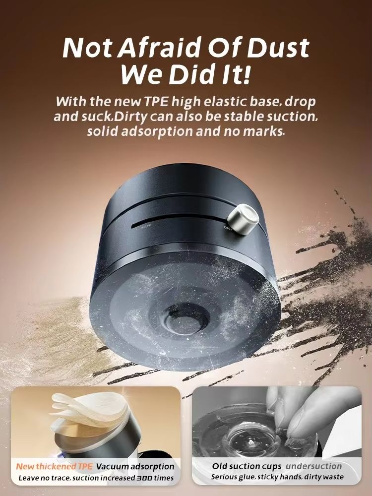 Suction Car Phone Mount for All Phones Double Sided Magnetic Vacuum Suction Phone Mount Holder for Car Screen Mirror Glass