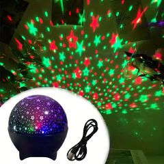 LED Starry Sky Projector Light Stars and Moon Projection 7 Modes Night Light USB Powered for Kids Room Party Decor Holiday Gifts
