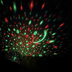 LED Starry Sky Projector Light Stars and Moon Projection 7 Modes Night Light USB Powered for Kids Room Party Decor Holiday Gifts
