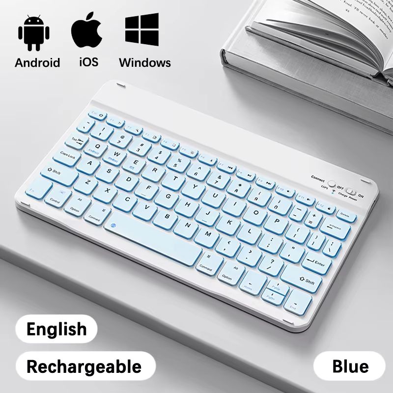 Wireless Bluetooth-compatible Keyboard For Android iOS Tablet Ultra-Thin 78 Keys Rechargeable Portable Compact Design for iPad