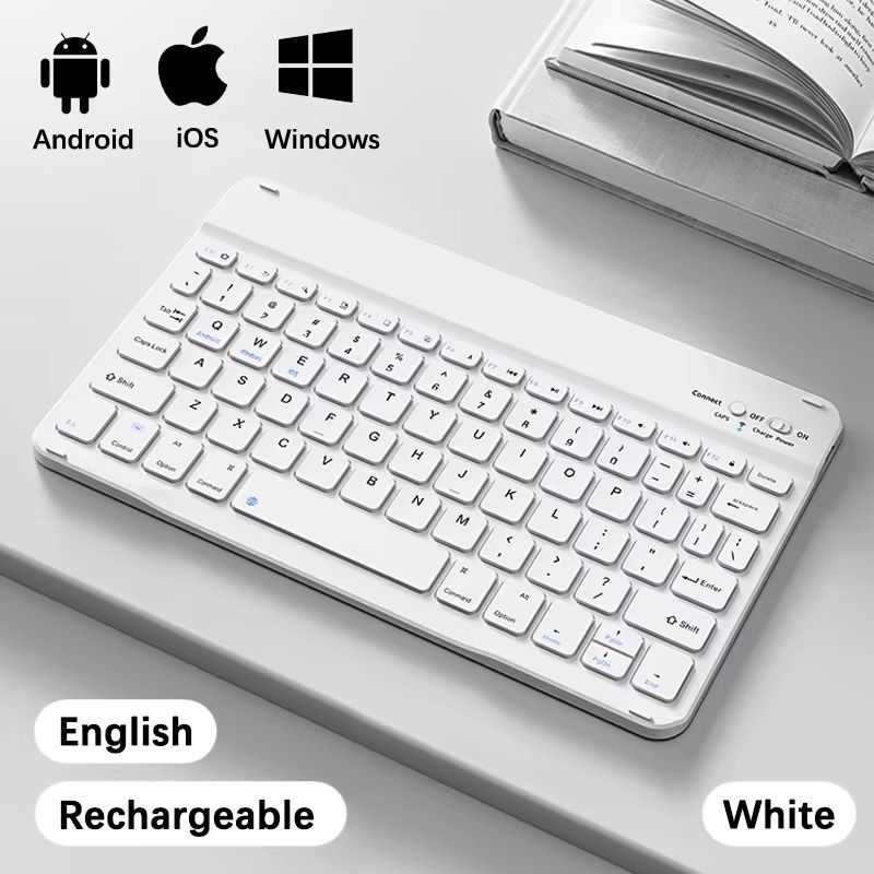 Wireless Bluetooth-compatible Keyboard For Android iOS Tablet Ultra-Thin 78 Keys Rechargeable Portable Compact Design for iPad
