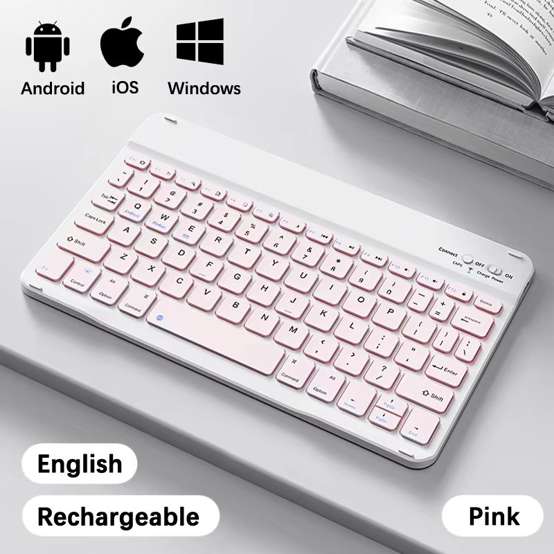 Wireless Bluetooth-compatible Keyboard For Android iOS Tablet Ultra-Thin 78 Keys Rechargeable Portable Compact Design for iPad