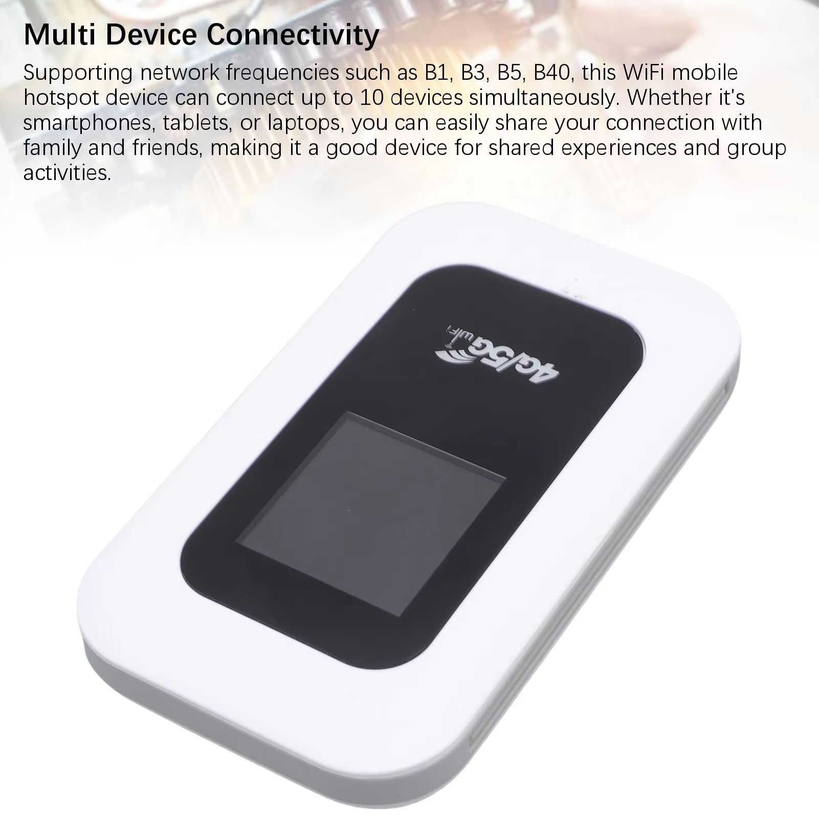 WiFi Hotspot Device 300Mbps High Speed 4G 5G Wireless Network Device for Travel Camping WiFi Mobile Hotspot Device