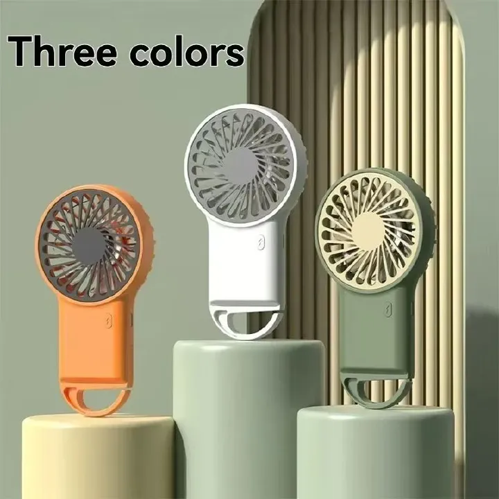 Handheld Small Fan Mini Portable Hook USB Charging Desktop Office Student Summer Heat Relief Silent Handheld Fan
