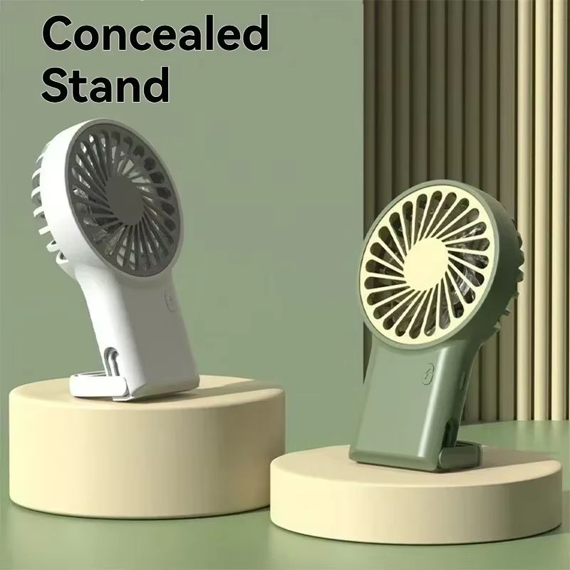 Handheld Small Fan Mini Portable Hook USB Charging Desktop Office Student Summer Heat Relief Silent Handheld Fan