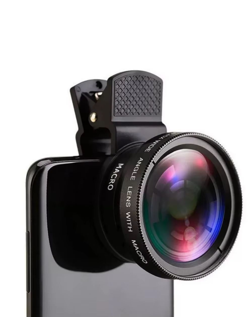 2 In 1 Clip On Phone Lens Kit 37mm 0 45X Super Wide Angle Macro HD Camera Lens for Mobile Phones