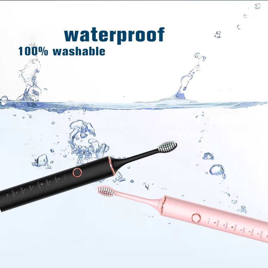 Portable 360 Degree Rotating Sonic Toothbrush with USB Rechargeable Rotary Electric Feature Soft Bristles Waterproof