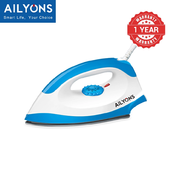 AILYONS/LYONS Dry Iron Box - HD198A/AN-2001K - White and Blue Steamers Irons
