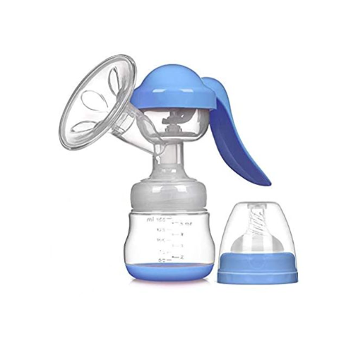 Healthy Manual Breast Pump with Free Baby Bottle Cap – Portable Handheld Breastfeeding Pump, BPA-Free, Silent Milk Expression, Easy to Clean, Comfortable Suction for Nursing Mothers