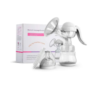 Healthy Manual Breast Pump with Free Baby Bottle Cap – Portable Handheld Breastfeeding Pump, BPA-Free, Silent Milk Expression, Easy to Clean, Comfortable Suction for Nursing Mothers