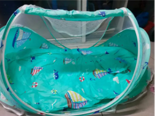 Portable Foldable Baby Sleeping Nest Cot with Mosquito Net – Lightweight Travel Baby Bed, Breathable Cotton Mattress, Insect Protection Dome, Newborn Sleeping Cot for Home & Outdoor Use