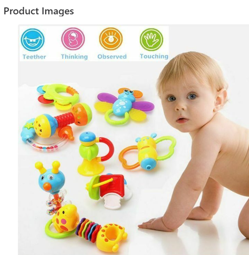 Rattle & Teething Toys Set with Bottle Storage – Safe BPA-Free Infant Rattles, Soft Silicone Teethers & Sensory Toddler Shakers for Newborn Development, Gift Set for Boys & Girls