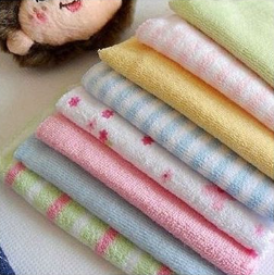 8Pcs Assorted Colors Infant Newborn Bath Towels & Wash Cloths – Ultra-Soft, Absorbent Cotton Baby Face Towels, Gentle on Sensitive Skin, Reusable & Durable Baby Essentials for Daily Use