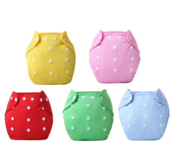 3PCS Unisex Washable Baby Diapers + 9PCS Cotton Inserts – Eco-Friendly, Adjustable & Reusable Cloth Nappies with Absorbent Pads, Comfortable & Leak-Proof for Boys & Girls