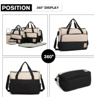 5-in-1 Premium Mummy Diaper Bag Set – Large Capacity, Waterproof Organizer | Best for Travel & Baby Essentials