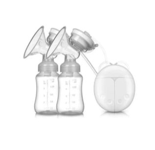 Double Electric Breast Pump with Milk Bottle + 30PCS Milk Storage Bags – Portable Rechargeable Quiet Breastfeeding Pump, BPA-Free, Adjustable Suction, Safe & Comfortable