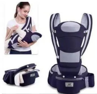 Breathable 3D Style Cotton Baby Carrier with Hip Seat – , Ergonomic Infant to Toddler Front & Back Carrier, Adjustable, Comfortable, Durable & Hands-Free Babywearing