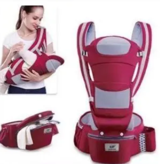 Breathable 3D Style Cotton Baby Carrier with Hip Seat – , Ergonomic Infant to Toddler Front & Back Carrier, Adjustable, Comfortable, Durable & Hands-Free Babywearing