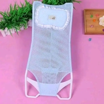 Newborn Baby Bath Seat Support / Shower Mesh Bathing Cradle – Adjustable, Non-Slip, Comfortable Infant Bath Net for Tub, Safe Baby Shower Bed with Head & Back Suppo
