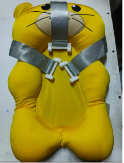 Baby Bath Cushion Cartoon Newborn Bathtub Mat – Non-Slip, Quick Dry Floating Baby Bath Pad Pillow Seat, Adjustable Infant Bath Support Cushion for Safe & Comfortable Bathing