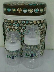 Bottle Warmer with Pair of Feeding Bottles – Fast Heating, Safe Temperature Control, Baby Milk & Food Warmer, BPA-Free, Portable & Easy to Use Baby Feeding Essential