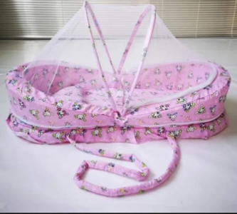 Fashion Portable & Foldable Baby Bassinet / Sleeping Nest / Cot with Mosquito Net – Lightweight Travel Baby Bed, Breathable Mattress, Newborn Sleeping Cradle for Boys & Girls