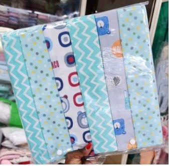 Fashion 6PC Lovely Cotton Baby Shawl Set | Soft Flannel Receiving Blankets for Newborn Baby Boy | Multi-purpose Warm Swaddle Wraps | Gentle Cotton Baby Bedding Gift Set