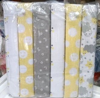 Fashion 6PC Lovely Cotton Baby Shawl Set | Soft Flannel Receiving Blankets for Newborn Baby Boy | Multi-purpose Warm Swaddle Wraps | Gentle Cotton Baby Bedding Gift Set