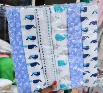 Fashion 6PC Lovely Cotton Baby Shawl Set | Soft Flannel Receiving Blankets for Newborn Baby Boy | Multi-purpose Warm Swaddle Wraps | Gentle Cotton Baby Bedding Gift Set