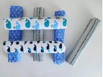 Fashion 6PC Lovely Cotton Baby Shawl Set | Soft Flannel Receiving Blankets for Newborn Baby Boy | Multi-purpose Warm Swaddle Wraps | Gentle Cotton Baby Bedding Gift Set