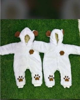 CLEARANCE OFFER! Fashion Newborn Warm Baby Romper (Heavy) | Unisex Winter Jumpsuit | Soft Fleece Infant Outfit | Blue, Pink, White, Grey & Floral Colors | Cozy Baby Wear