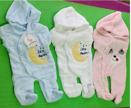 1PC Cutest Fleece Newborn Warm Romper Swaddler | Soft & Gentle Baby Winter Outfit | Large Cozy Infant Jumpsuit | Comfortable, Breathable & Easy to Wear Baby Fleece Suit