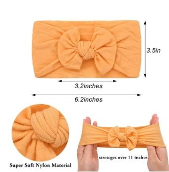3Pcs Baby Bowknot Headband Set | Soft Elastic Turban Hairbands for Newborns, Girls & Boys | Cute Baby Headwear | Stretchy, Comfortable & Adorable Kids Gift Set