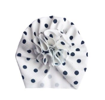 3 Pcs Cute Flower Baby Hat Set | Soft Cotton Toddler Turban Beanie Caps | Newborn Head Wraps for 0–18 Months | Solid Color Baby Girl Hair Accessories Gift Set