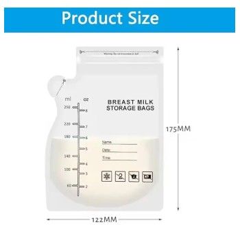 30PCS Breast Milk Freezer Storage Bags | Leak-Proof Pre-Sterilised Baby Milk Bags | 100% BPA-Free, Self-Standing, Freezable & Portable Breastmilk Storage Solution