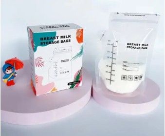 30PCS Breast Milk Freezer Storage Bags | Leak-Proof Pre-Sterilised Baby Milk Bags | 100% BPA-Free, Self-Standing, Freezable & Portable Breastmilk Storage Solution