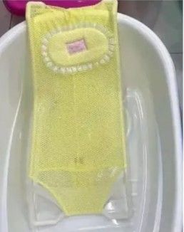 Adjustable Newborn Baby Bath Net Support – Safe Non-Slip Shower Mesh Cradle for Tubs with Head & Back Support