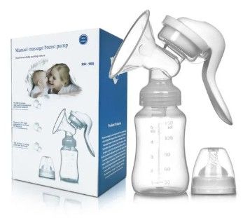 Manual Breast Pump Dual Purpose with Milk Bottle and Storage Cup BPA Free Comfortable Suction Easy to Clean Breastfeeding Pump for Nursing Mothers