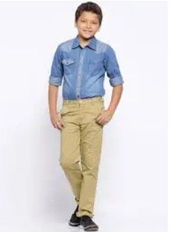 Kids' Classic Khaki Trousers – Boys & Girls Everyday Wear | Comfortable, Durable, Stylish School & Play Pants | Unisex Kids Pants, Perfect Fit, Best Value for Money