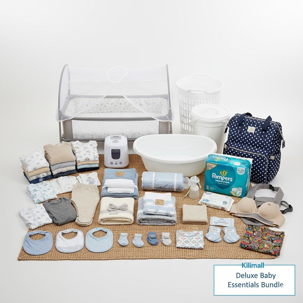 Comprehensive 34-Item (88 PCS) Newborn Baby Starter Set – Boy, Girl & Unisex | Complete Baby & Mum Care Package | Stylish, Practical Essentials | Best Value for Money, Special Offer, Perfect Gift