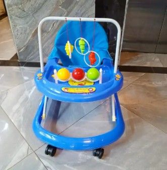 Durable Adjustable Baby Walker | Safe Toddler Walker with Toys, Sturdy Wheels & Support for Early Walking Development