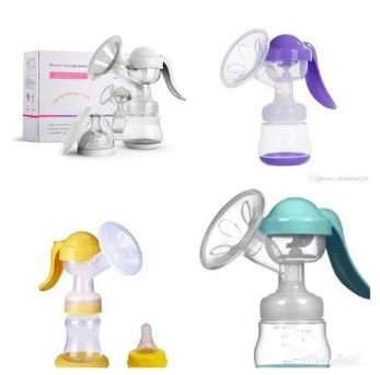 Healthy Manual Breast Pump with Strong Suction | Portable Breastfeeding Pump + Free Baby Bottle Cap & Breast Milk Storage Bags | Safe BPA-Free Pump for Nursing Mothers