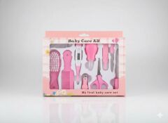 Baby Care Grooming Kit 10-in-1 Nursery Healthy Care Set – Blue | Infant Nail Clippers, Hair Brush, Comb, Scissors, Thermometer & Essential Baby Grooming Tools for Newborns & Toddlers ( care kit)